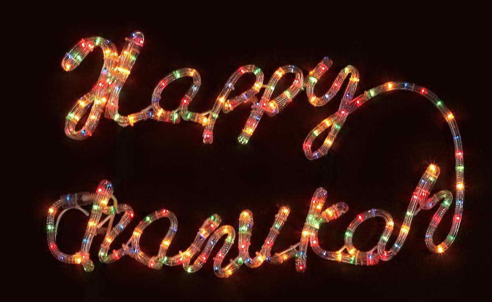 Happy Chanukah Rope Lighted Sign